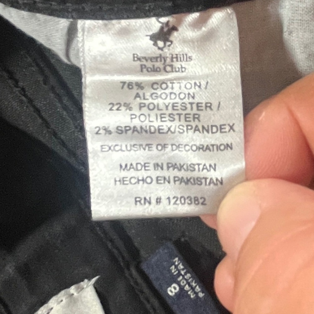 Beverly Hills Polo Club Boys Faded Black Slim Straight Jeans Size 8 EUC - Picture 4 of 8
